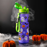 600ml Shatterproof Pop Top Water Bottle - Spooky