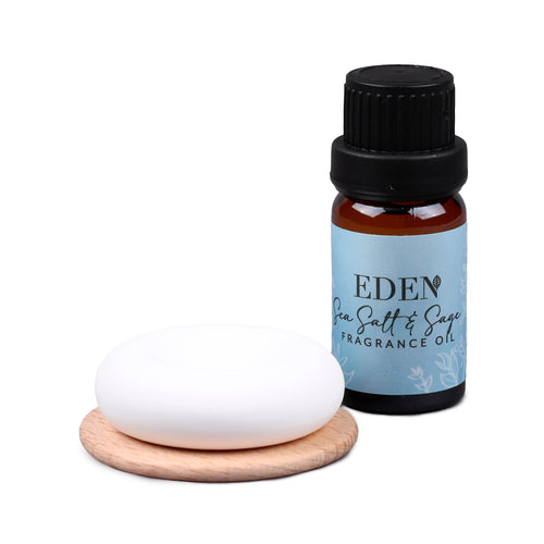 Gypsum Stone Diffuser & Oil Set - Sea Salt & Sage