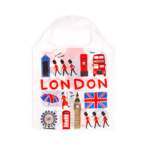 Handy Foldable Shopping Bag - London Icons Red Telephone Box