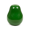 Glossy green ceramic avocado money box with a coin slot visible at the top, shown on a white background.