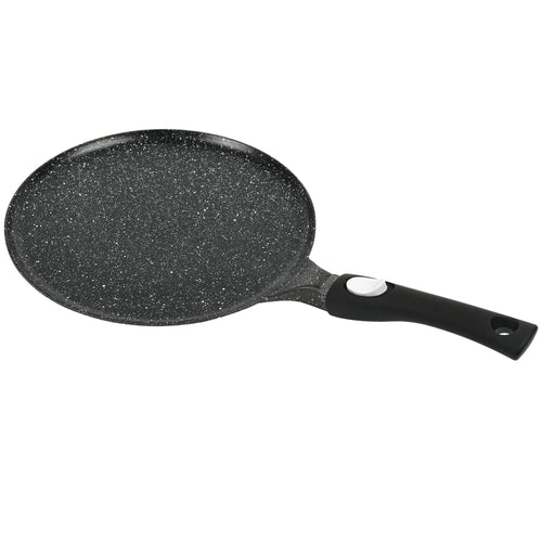 Crepe Pan - 28 cms - Suitable for all Hob Types including Induction - Oven-Safe - Non-Stick Stone-Like Coating - Removal Handle