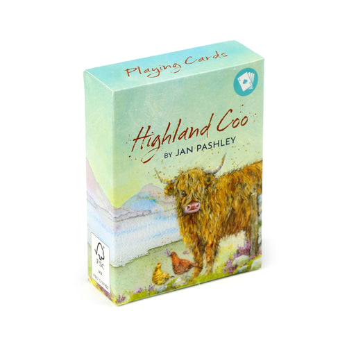 Standard Deck of Playing Cards - Jan Pashley Highland Coo