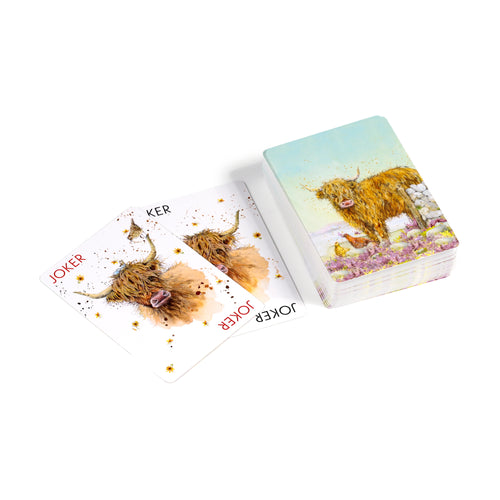 Standard Deck of Playing Cards - Jan Pashley Highland Coo