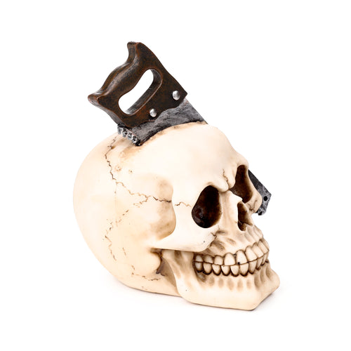 Decorative Ornament - Skull with Saw Through Head