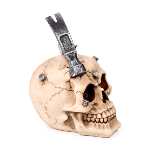 Decorative Ornament - Skull with Hammer & Nails