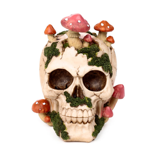 Decorative Ornament - Skull with Toadstools & Moss