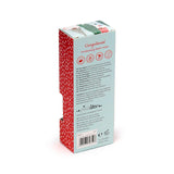 Angled view of a light blue 75ml hand cream box with a Christmas gonk pattern on its top, and red polka dots on one visible side. The box displays 'Gingerbread moisturising hand cream' text.