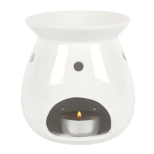 Wax Melt Burner with Rose Petals Fragrance Gift Set - Blooming Lovely Design