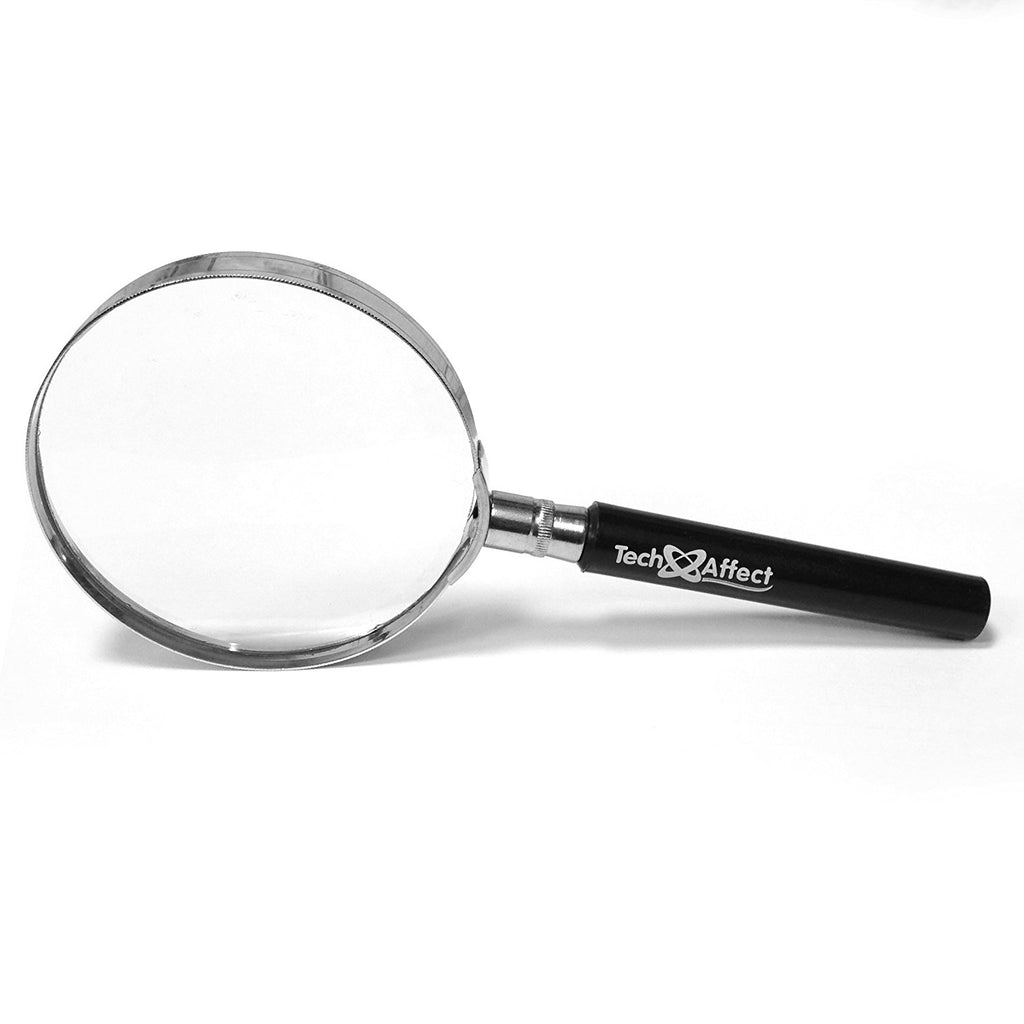 FoldOut Pocket Magnifier with Leather Case - 5x Magnification 50mm