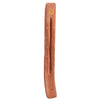 Upright view of a Sheesham wood ashcatcher incense stick burner, featuring a central ash groove, a brass-coloured circular symbol inlay at the top, and multiple brass-coloured star inlays along its length.