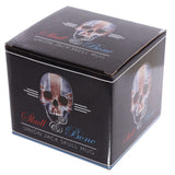 Angled view of black product packaging with a Union Jack flag skull graphic and 'Union Jack Skull Mug' text visible on the top and side.