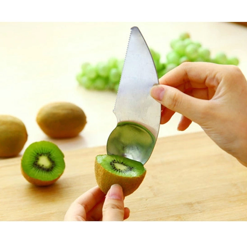 Kiwi Fruit Knife & Spoon - Stainless Steel – WorthyDeal Ltd