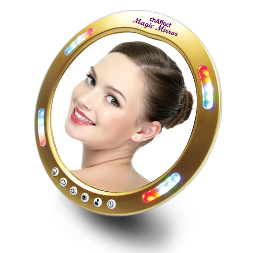 Mini 'Magic' Mirror - 2x Magnifying Mirror With Interactive Light Spectrum
