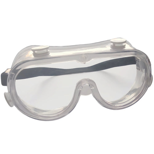 Safety Goggles - Wrap around clear eye protection glasses with scratch resistant, anti-fog lenses