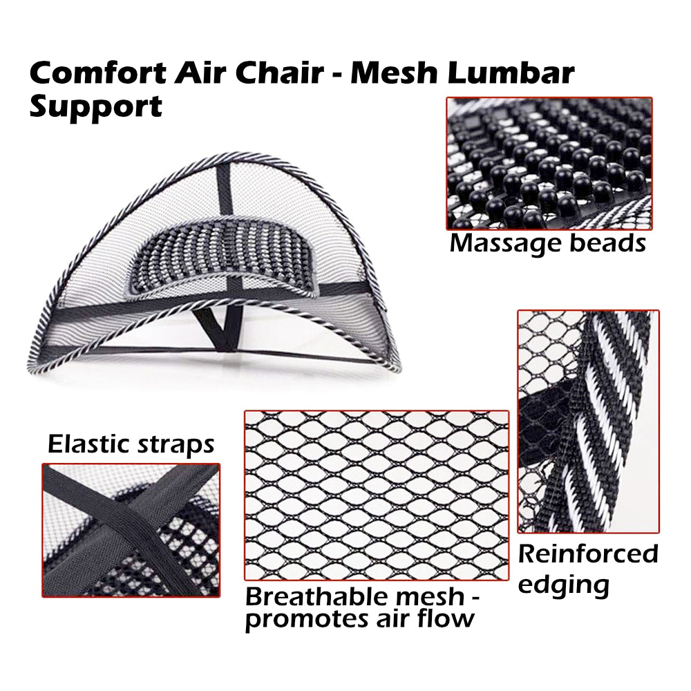 Cool Vent Cushion Mesh Back Lumbar Support New Car Office Chair